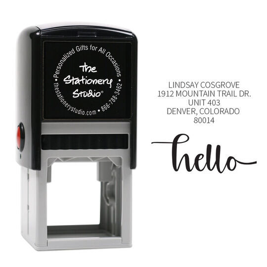 Hello Address Self-Inking Stamp
